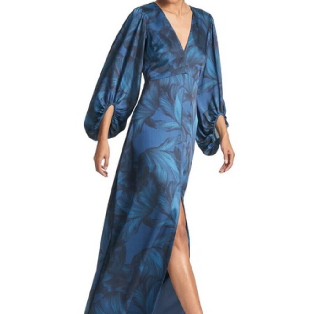 Sachin + Babi Navy and Teal Floral Maxi Dress